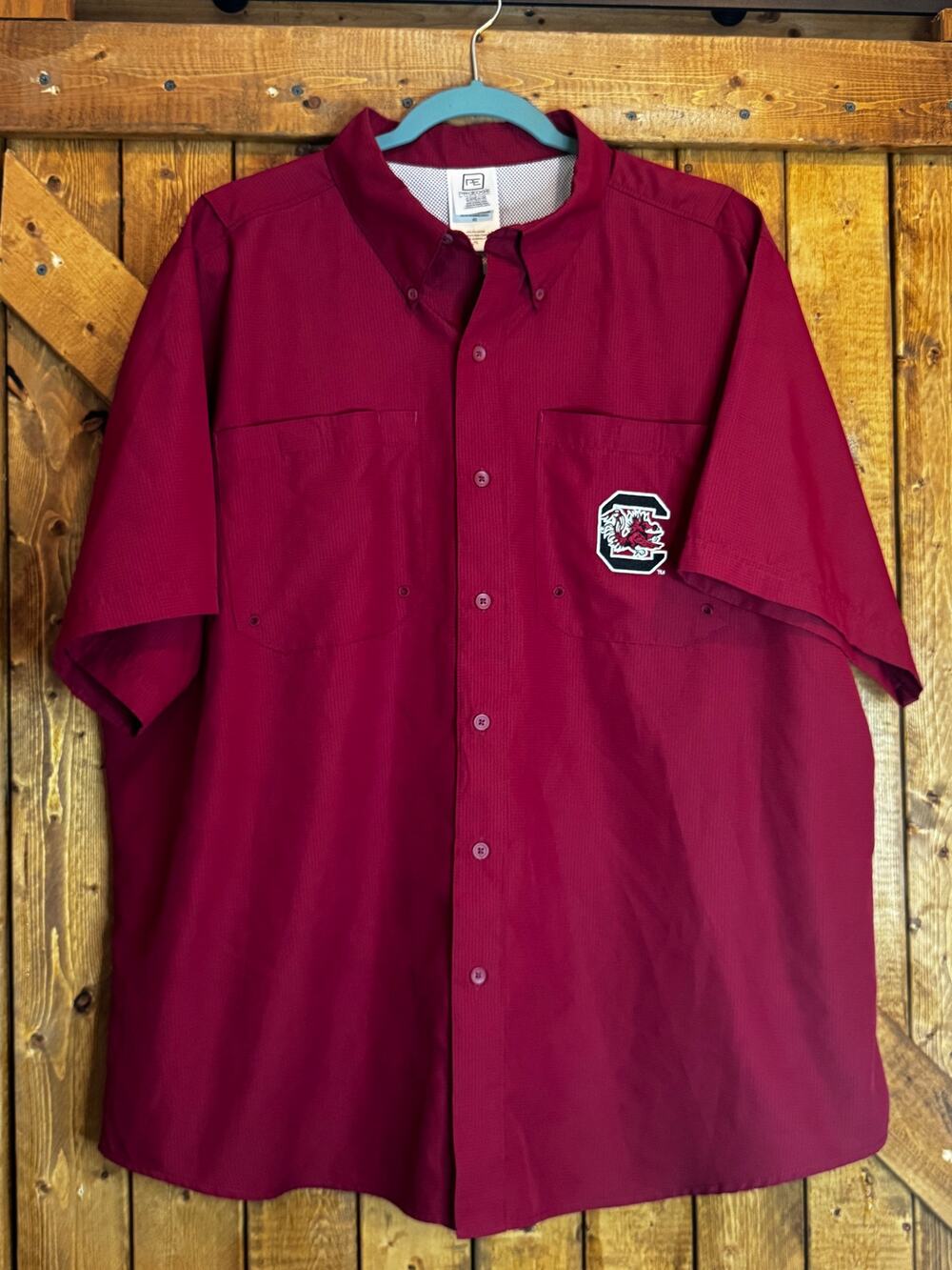 Proedge Mens XL Red Gamecocks South Carolina Logo Embroidered University Vented